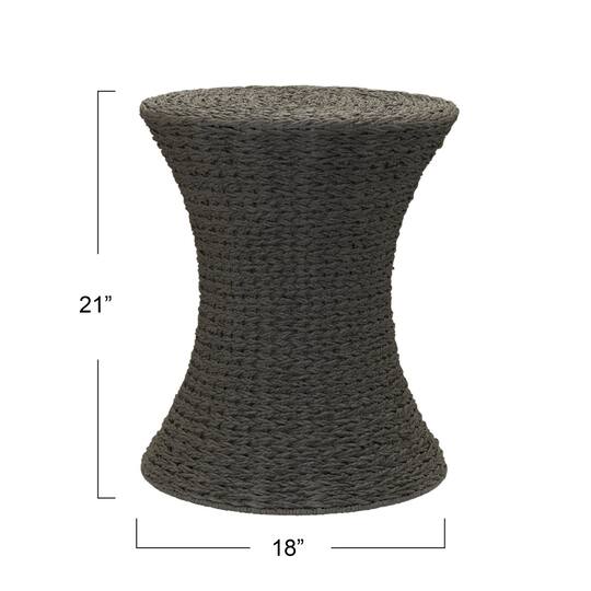 Household Essentials 21" Woven Paper Rope Hourglass End Table